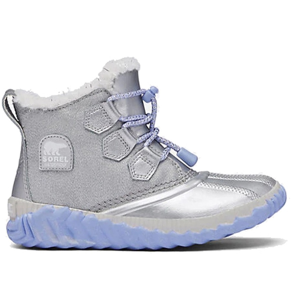🆕 Sorel Out N About Frozen Boots Silver Periwinkle NWOB sz 6
